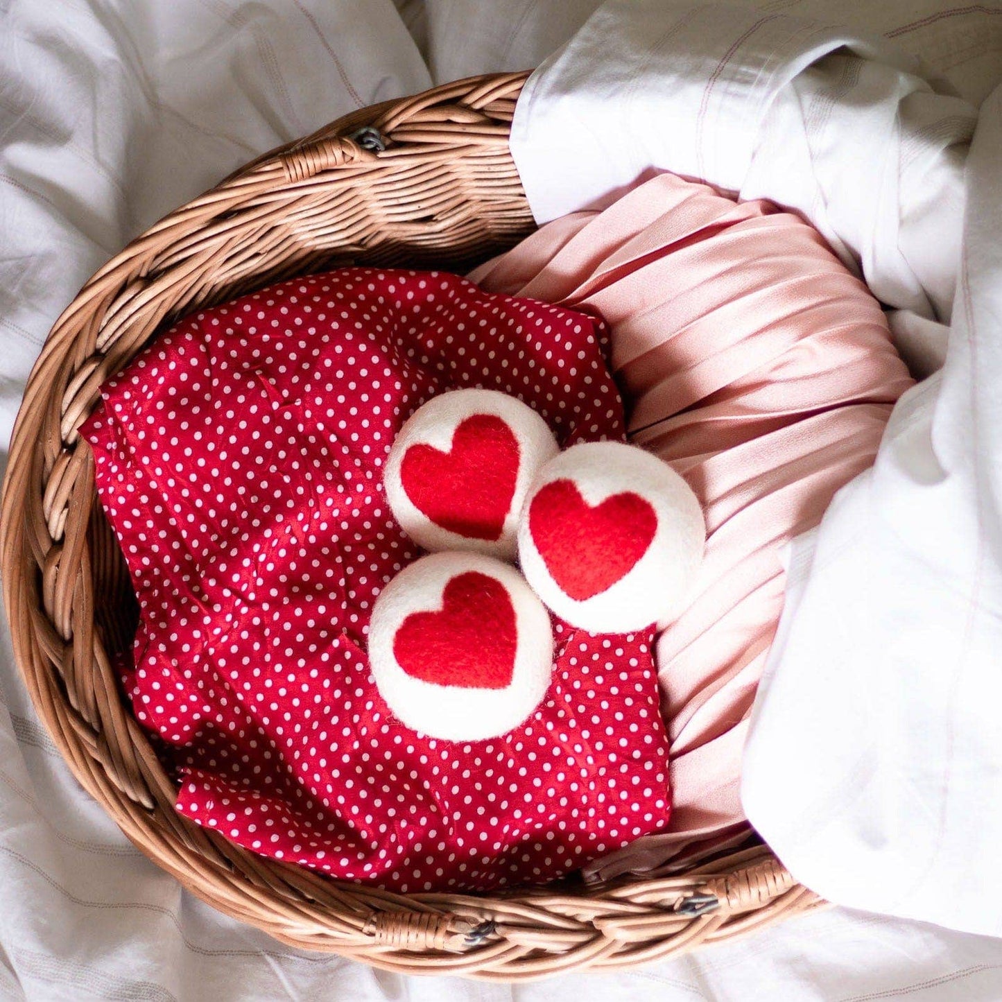 Friendsheep - Heart Trio Eco Wool Dryer Balls - Set of 3: With Bag