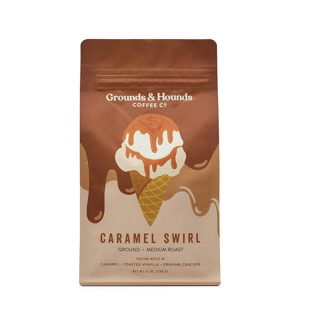 Grounds & Hounds Coffee Co. - Caramel Swirl Coffee: Ground