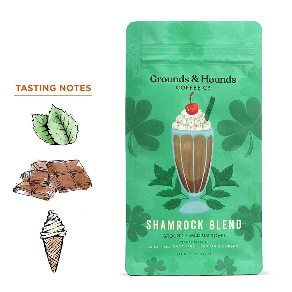 Grounds & Hounds Coffee Co. - Seasonal Flavor: Shamrock Blend: Ground