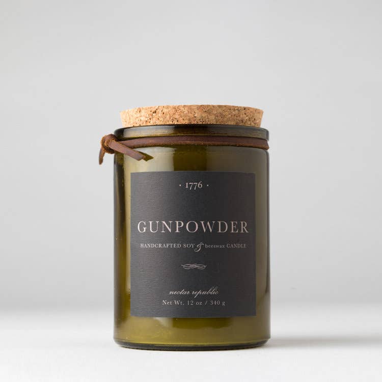 Nectar Republic - Gunpowder : 1776 Soy Beeswax Man Candle
