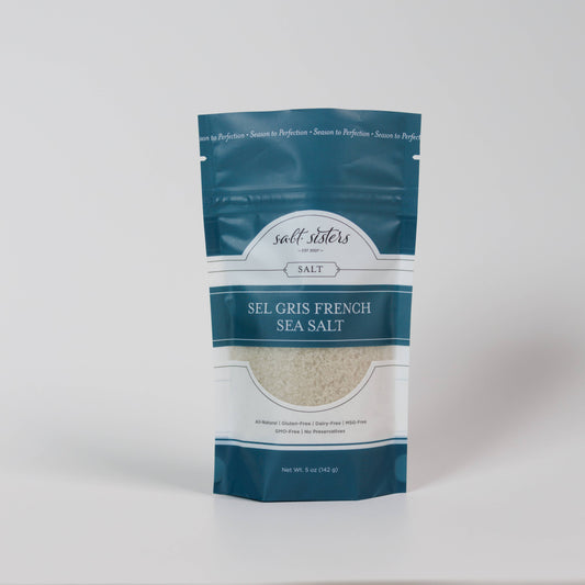 s.a.l.t. sisters (salt sisters) - All-Natural Sea Salt - French - Sel Gris / Grey - 5 oz