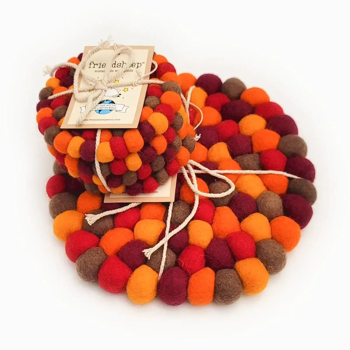 Friendsheep - Falling Leaves Eco Coasters and Trivets: Set of 4 - Eco Coasters