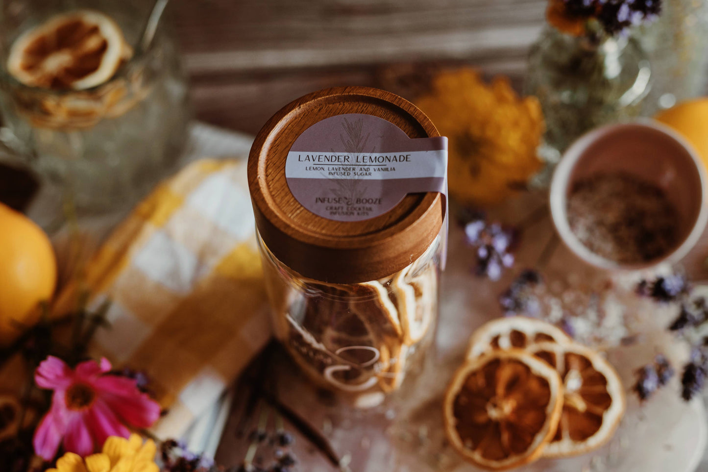 Infuse & Booze - Lavender Lemonade: 16 oz. jar (makes 8-10 cocktails)