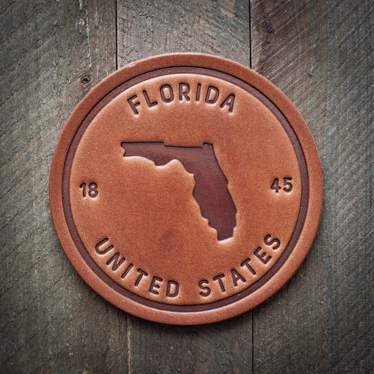 Sugarhouse Leather - Florida State Silhouette Leather Coaster