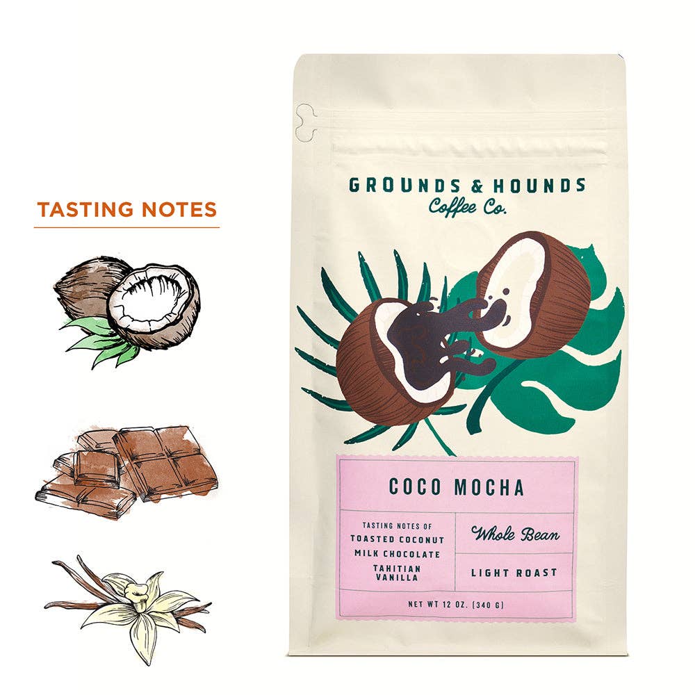 Grounds & Hounds Coffee Co. - Seasonal Flavor: Coco Mocha: Whole Bean