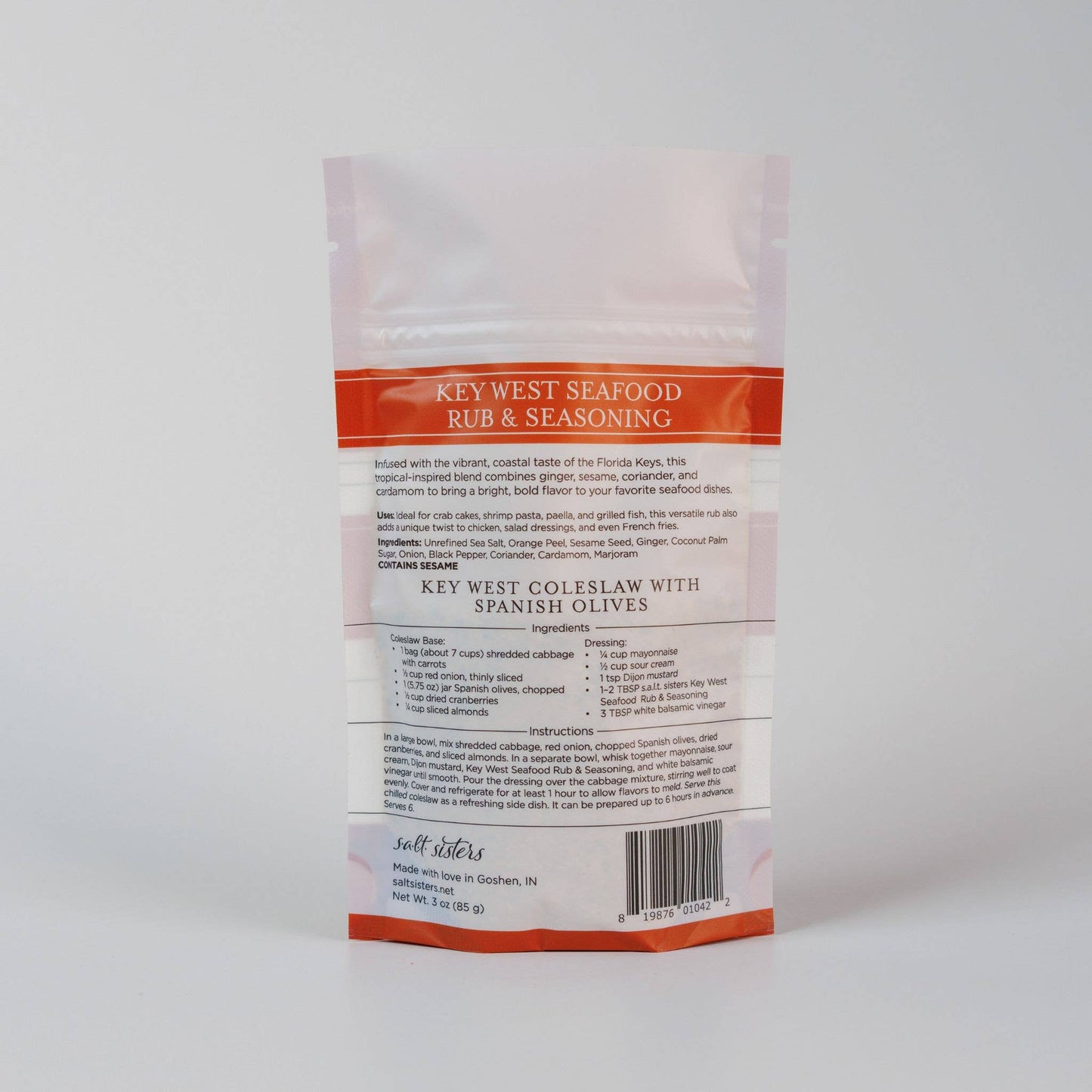 s.a.l.t. sisters (salt sisters) - Rub & Seasoning Mix - Key West Seafood - 3 oz Bag