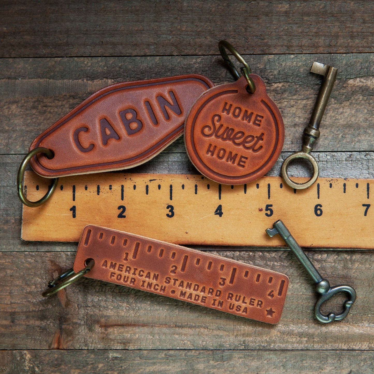 Sugarhouse Leather - Boat Leather Keychain Motel Style