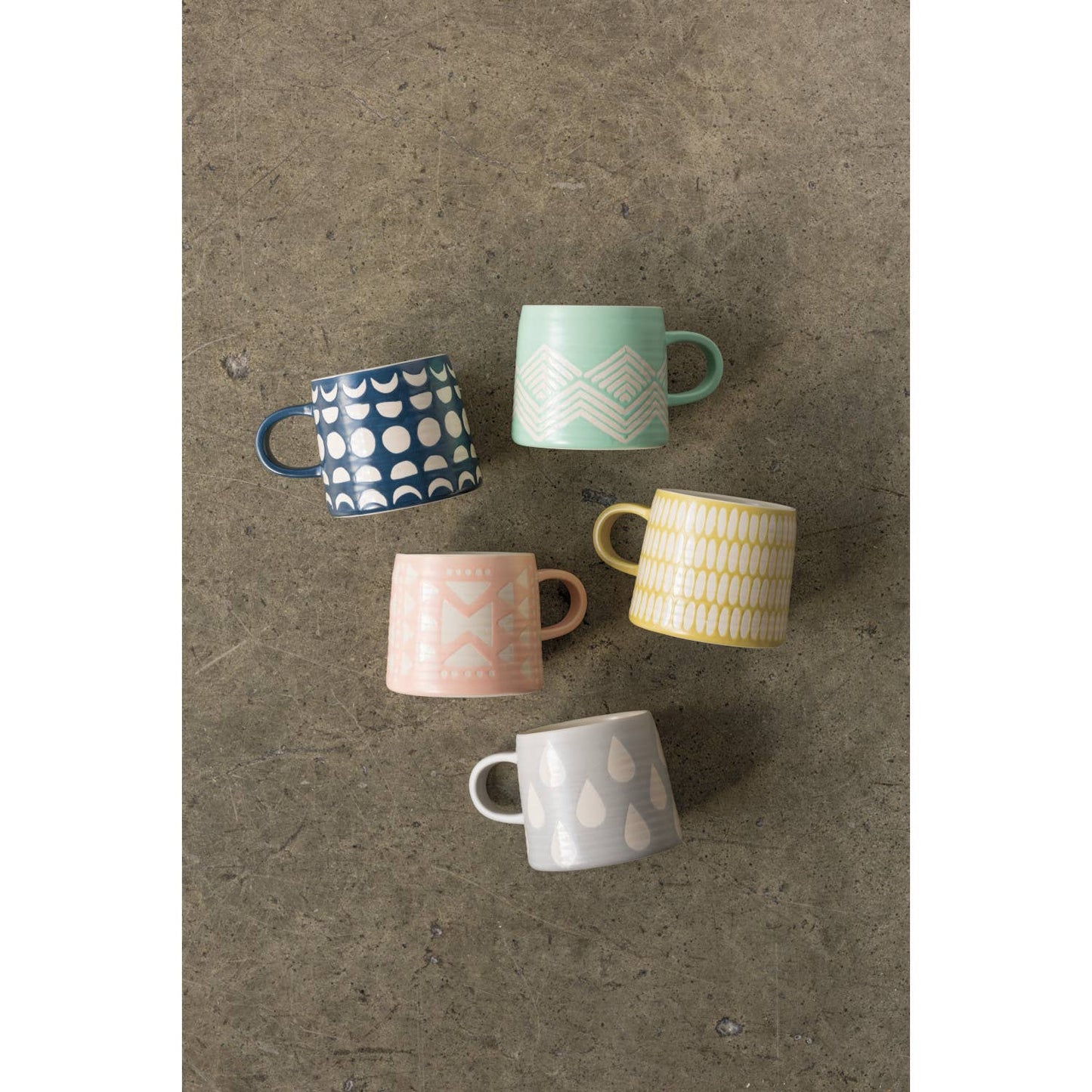 Mint Imprint Stoneware Mugs 12 oz