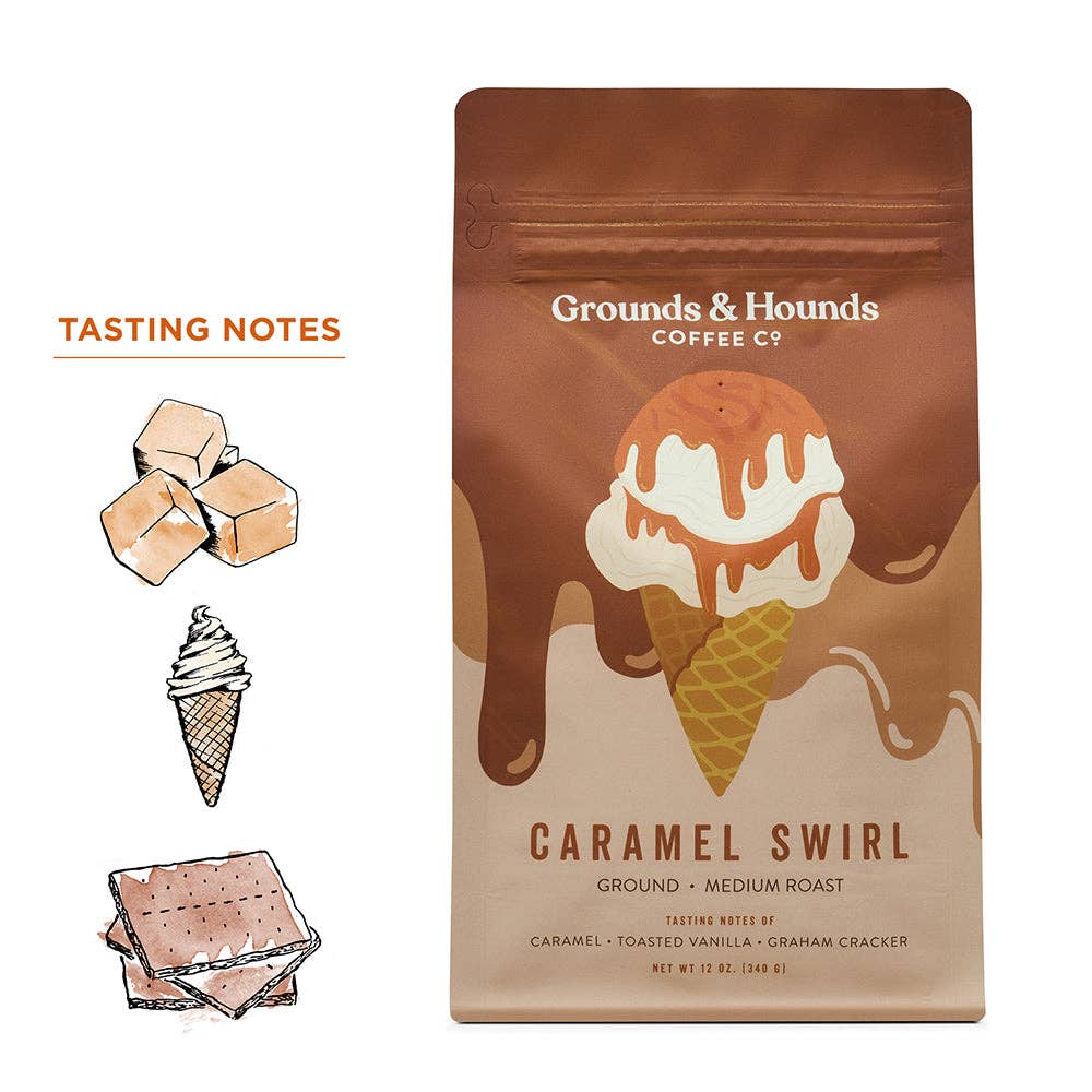 Grounds & Hounds Coffee Co. - Caramel Swirl Coffee: Ground