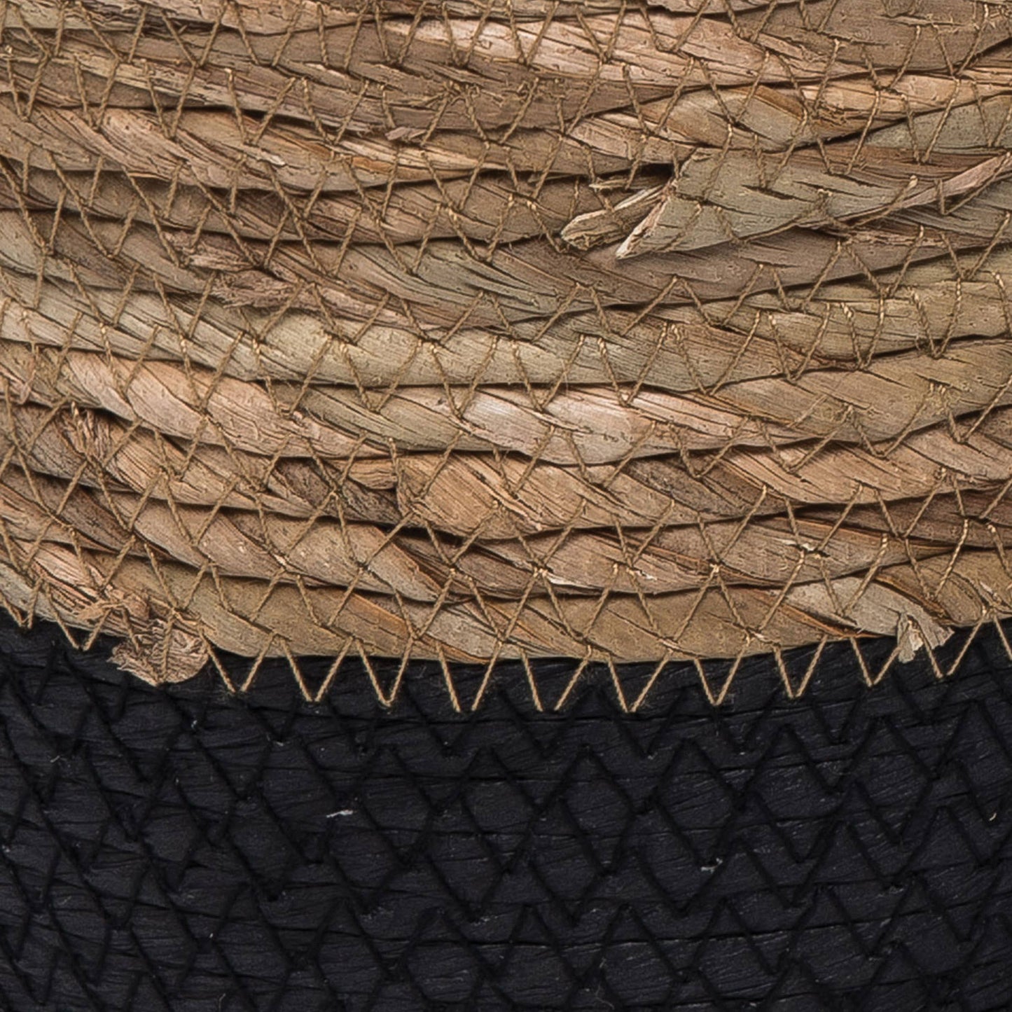 LARGE Aldis Black and Cattail Storage Gift Basket