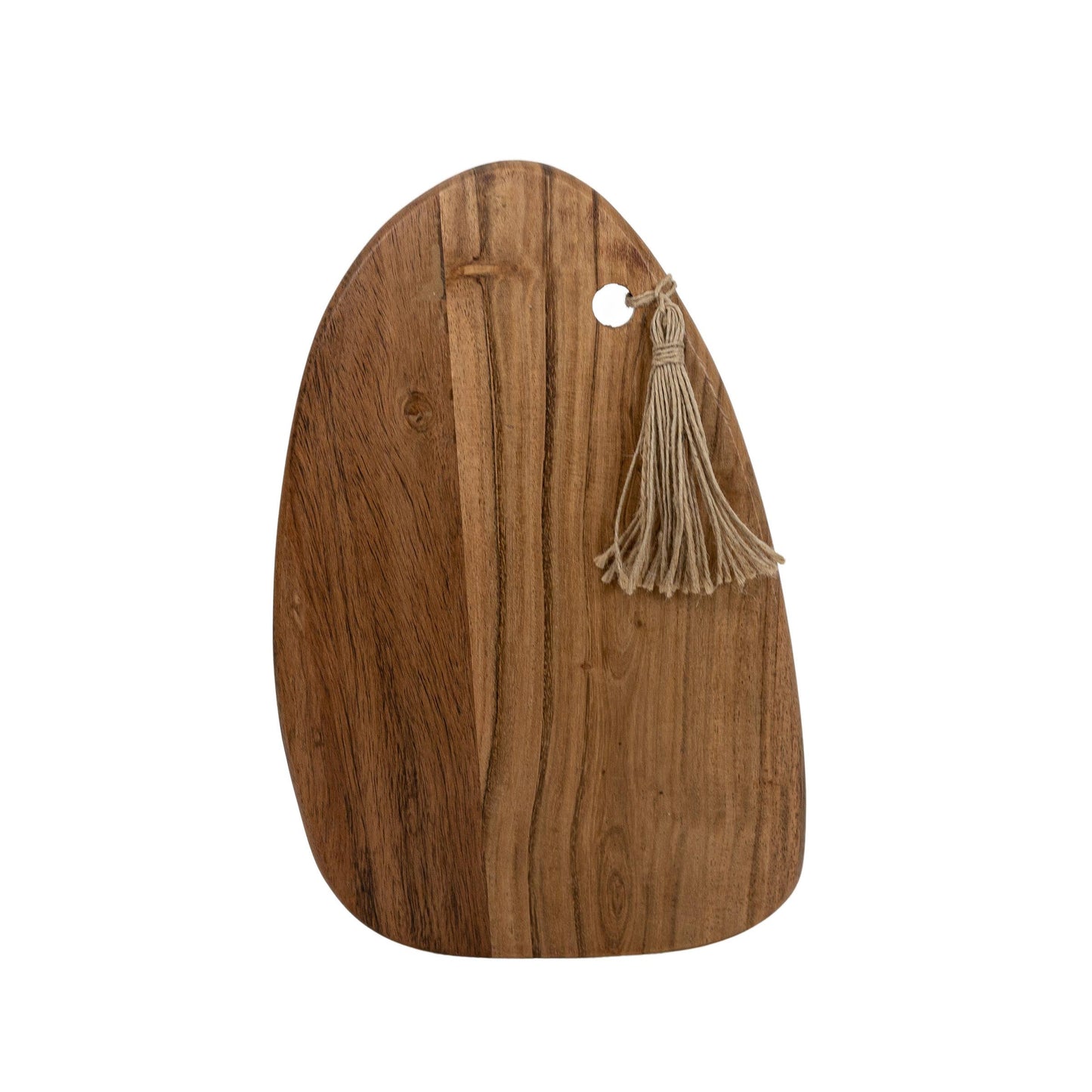 Prairie Small Cutting Board Acacia Wood & Jute Fall Decor