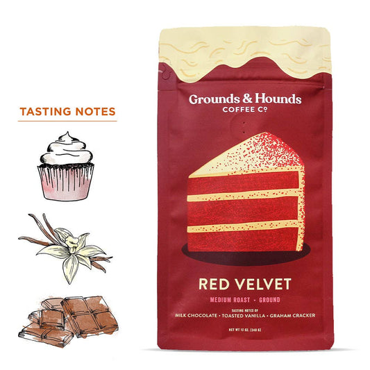 Grounds & Hounds Coffee Co. - Limited Edition: Red Velvet Cupcake: Ground