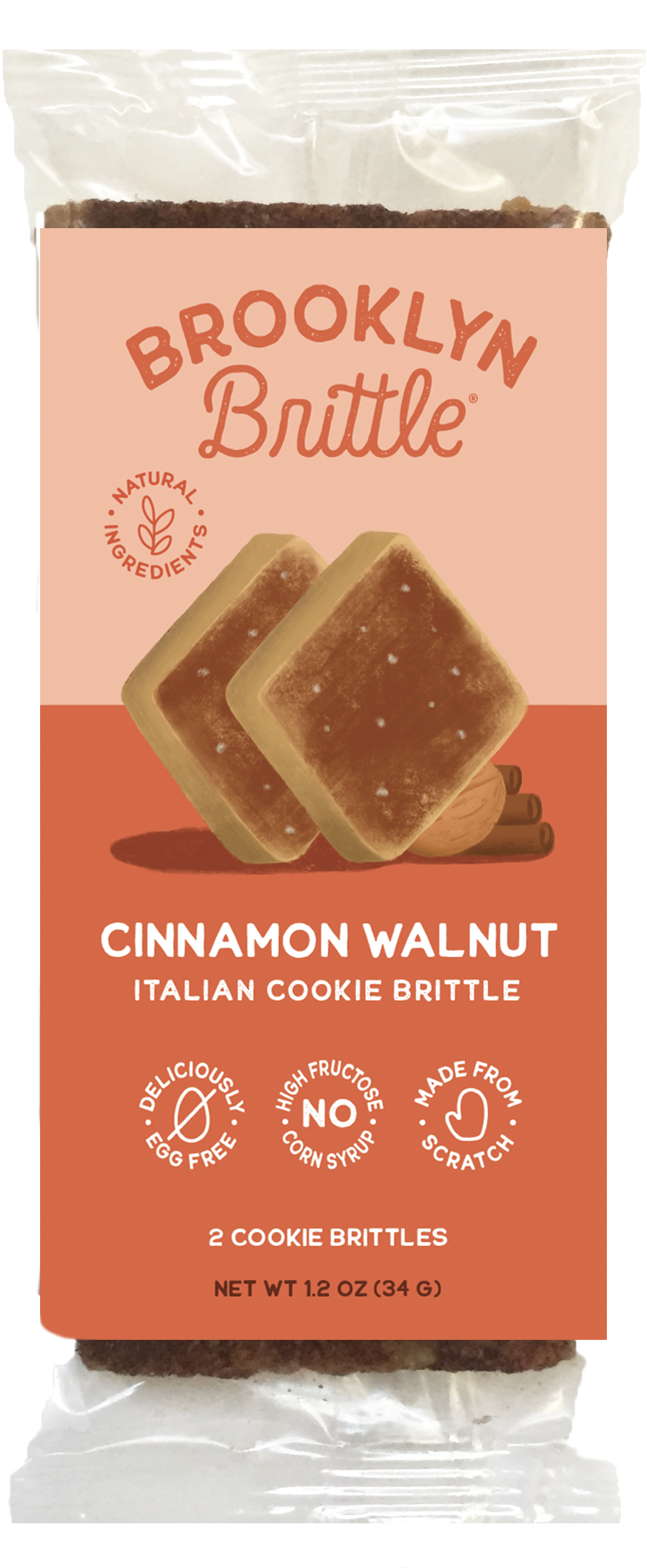 Brooklyn Brittle - Cinnamon Walnut Snack Pack