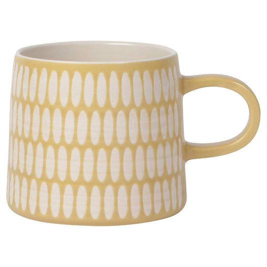 Ochre Imprint Stoneware Mugs 12 oz