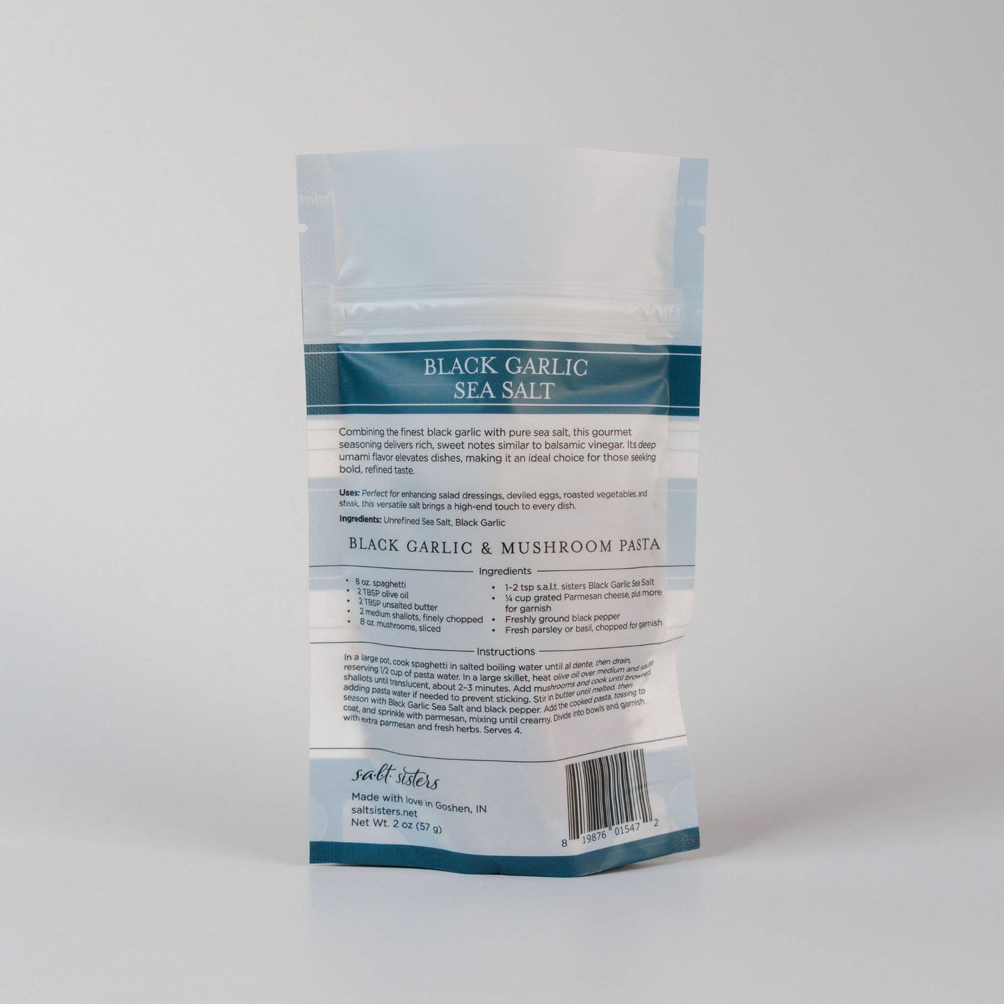s.a.l.t. sisters (salt sisters) - All-Natural Sea Salt - Black Garlic - 2 oz