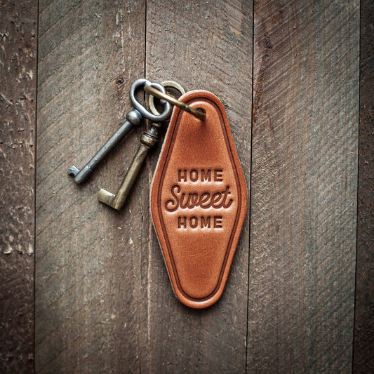 Sugarhouse Leather - Home Sweet Home Leather Keychain Motel Style