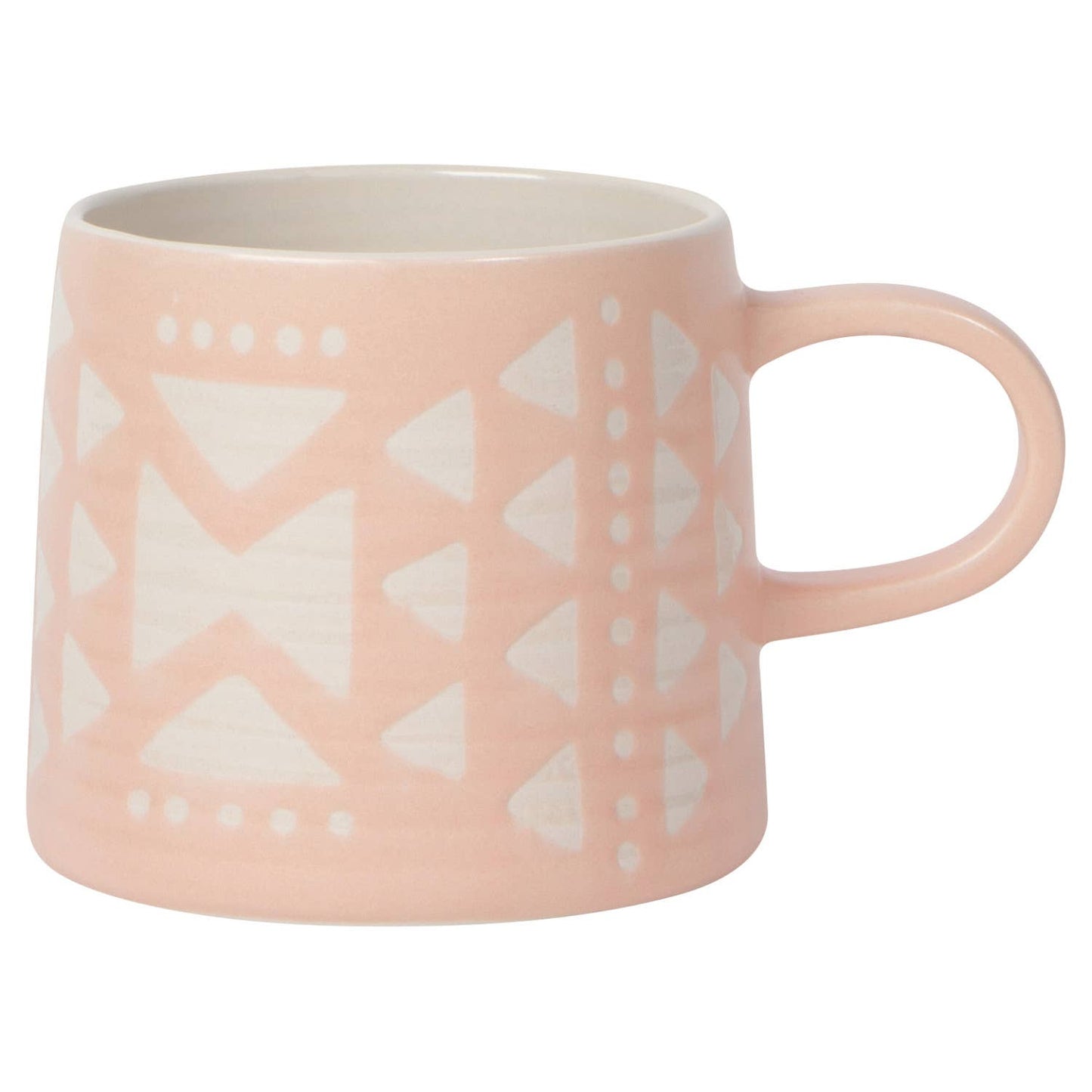 Pink Imprint Stoneware Mugs 12 oz