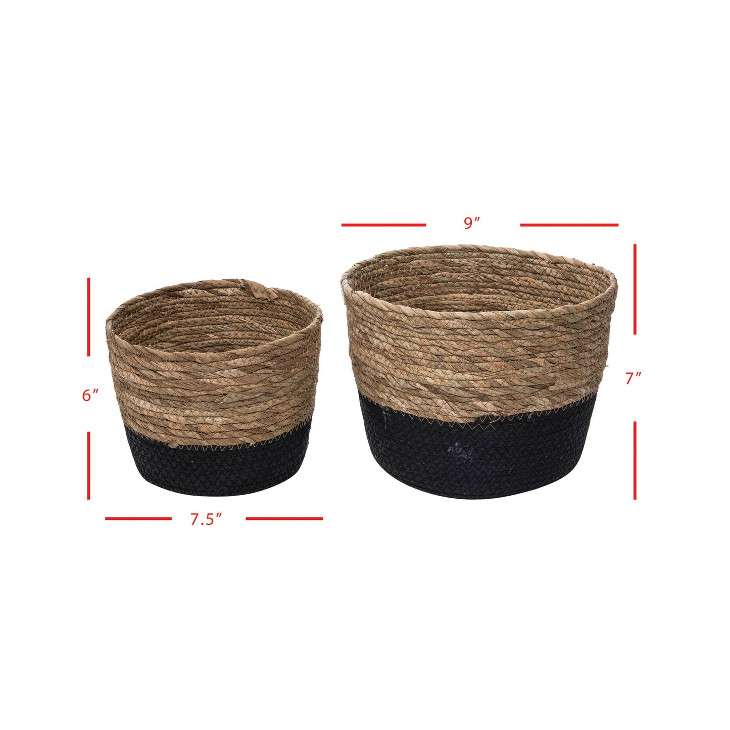LARGE Aldis Black and Cattail Storage Gift Basket