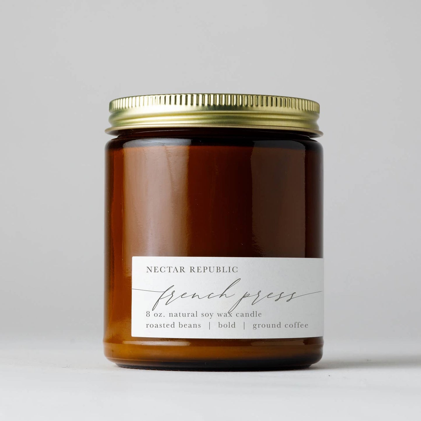 Nectar Republic - French Press : Tin Soy Candle ( fall cozy winter coffee )
