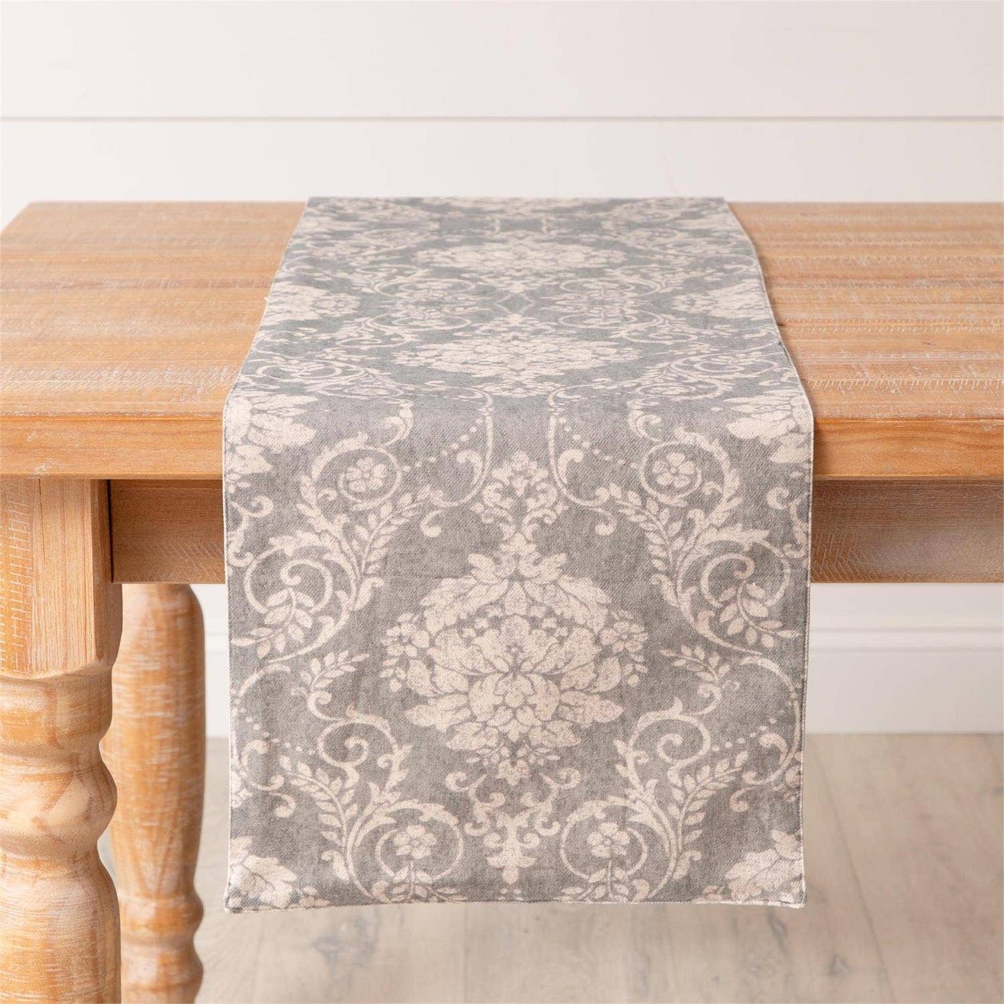 Table Runner - Vintage Inspired Print, Dusty Blue (PC)
