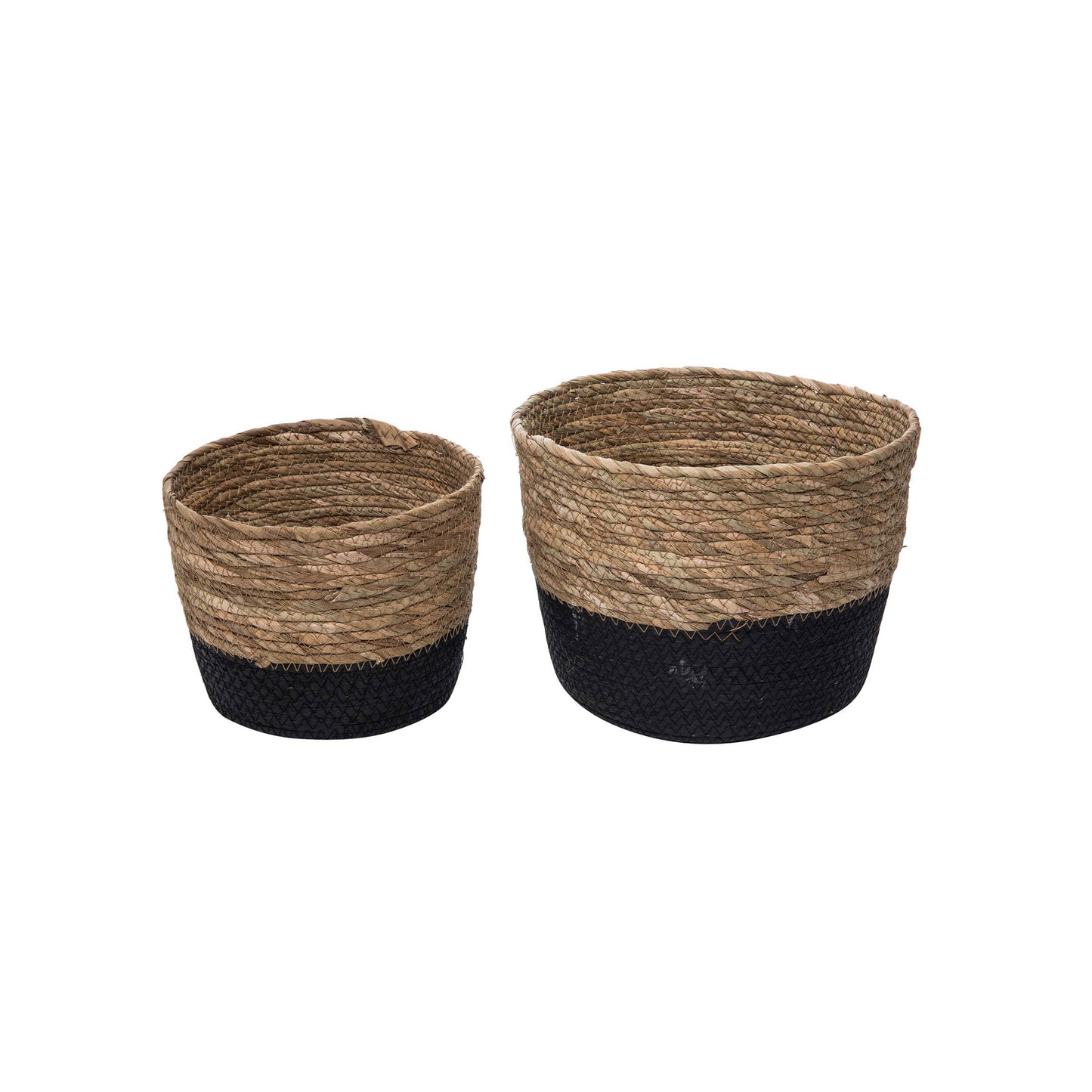 LARGE Aldis Black and Cattail Storage Gift Basket
