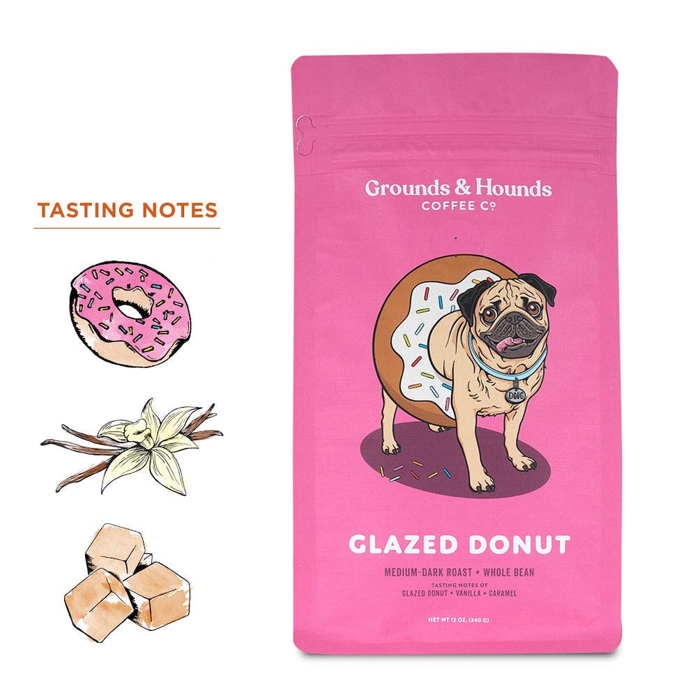 Grounds & Hounds Coffee Co. - Flavored: Glazed Donut Blend Coffee: Ground