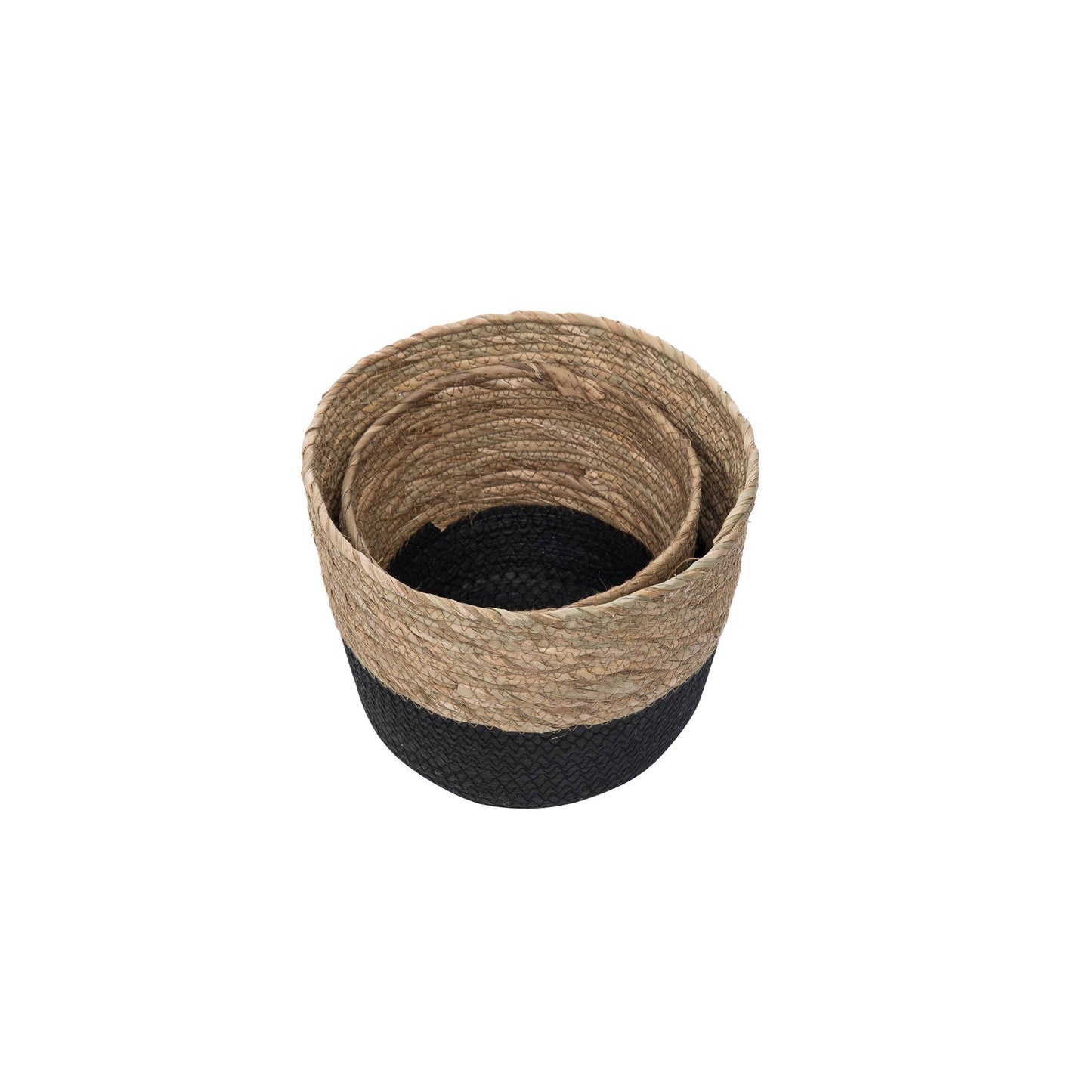 LARGE Aldis Black and Cattail Storage Gift Basket