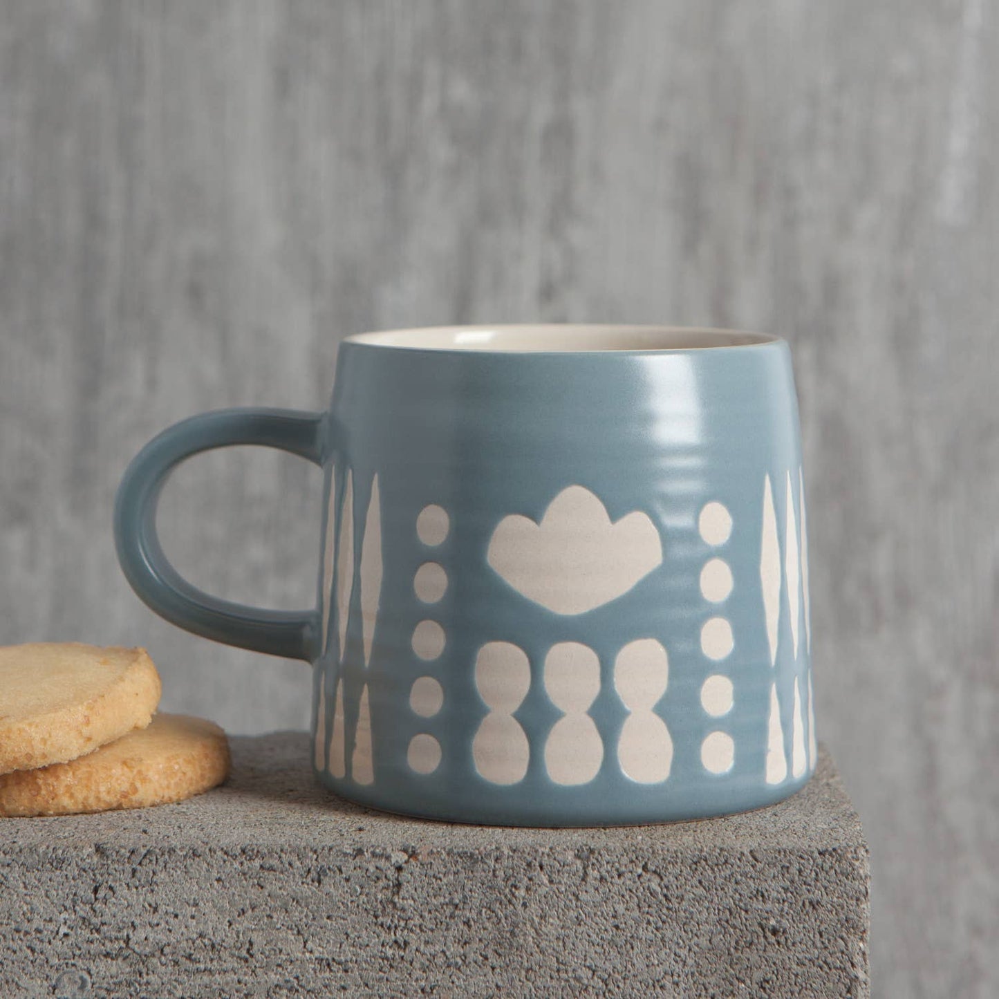 Collage Imprint Stoneware Mugs 12 oz