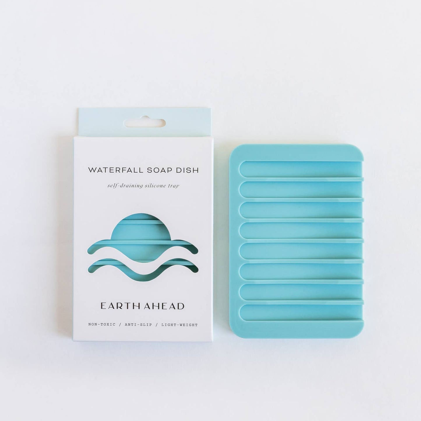 Waterfall Silicone Soap Dish - Glacial Blue