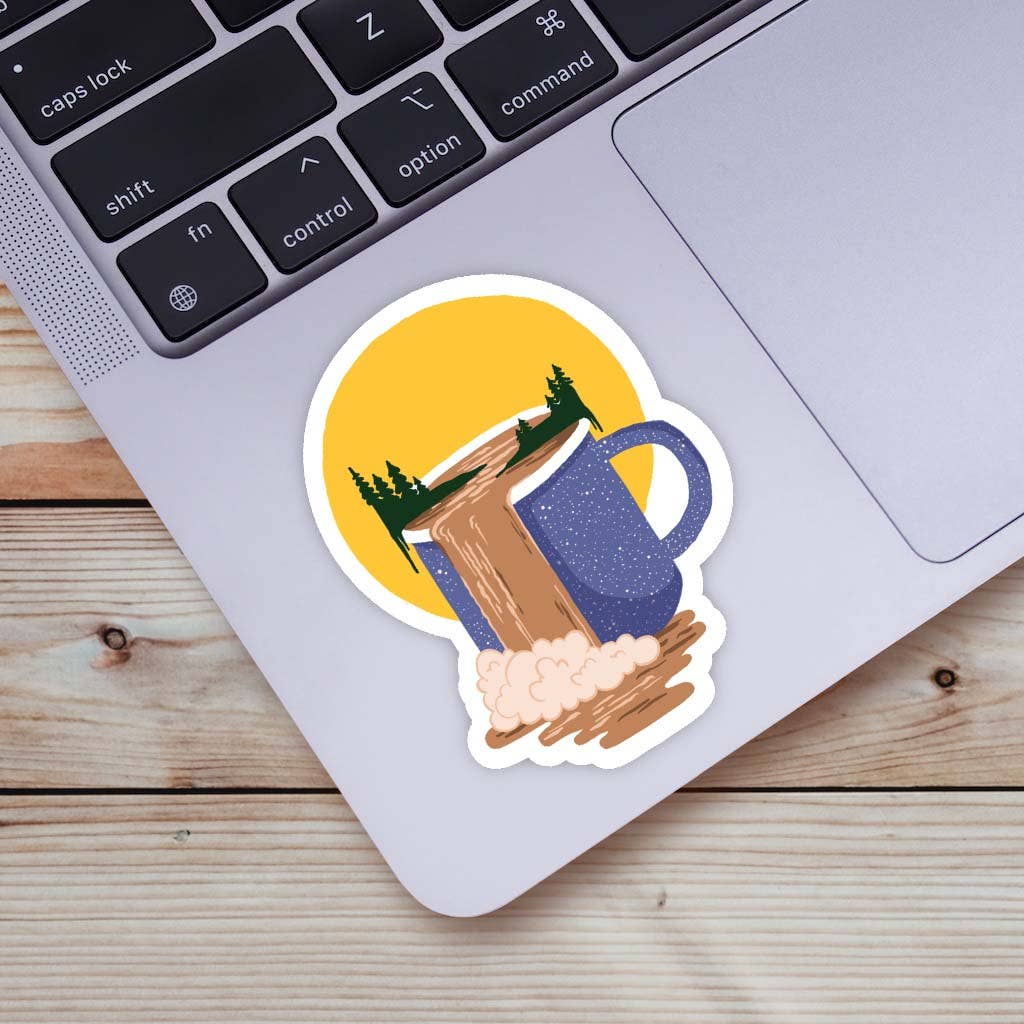 Coffee Waterfall Nature Sticker