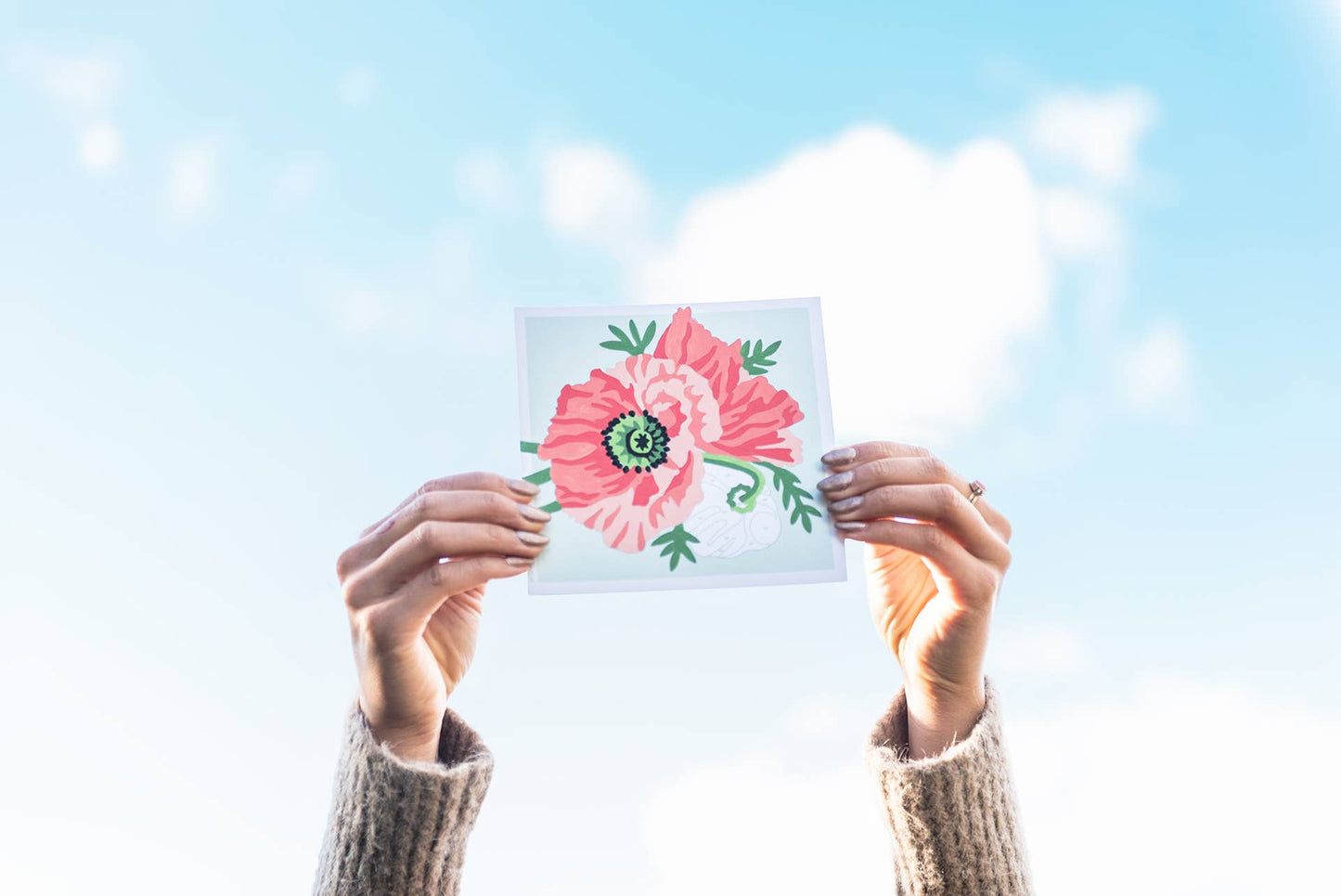 Elle Crée (She Creates) - Poppies MINI Paint-by-Number Kit