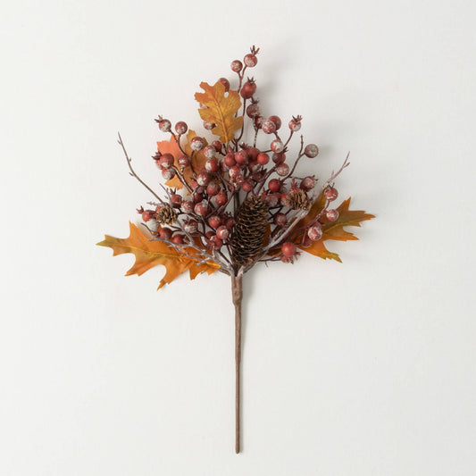 Sullivans Home Decor - Fall Berry Leaf Pick