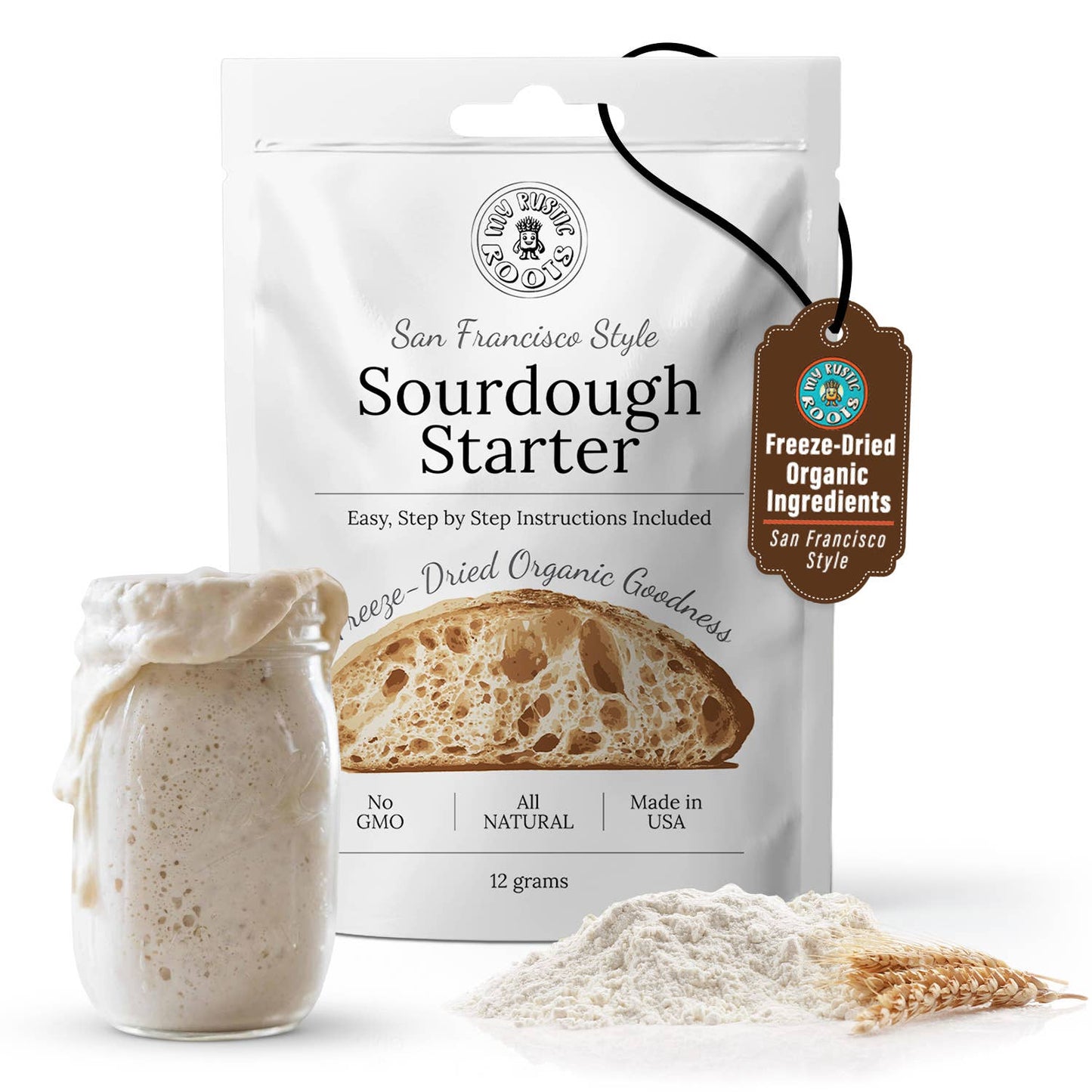My Rustic Roots - Organic Non-GMO, Freeze Dried, Sourdough Starter. 12 gr NEW