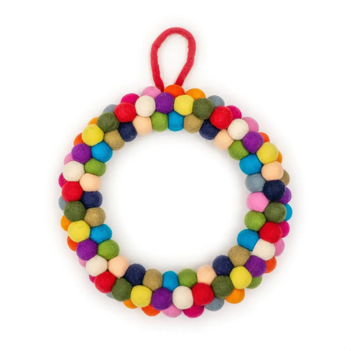 Friendsheep - Boho Multicolor Holiday Wreath: 8"