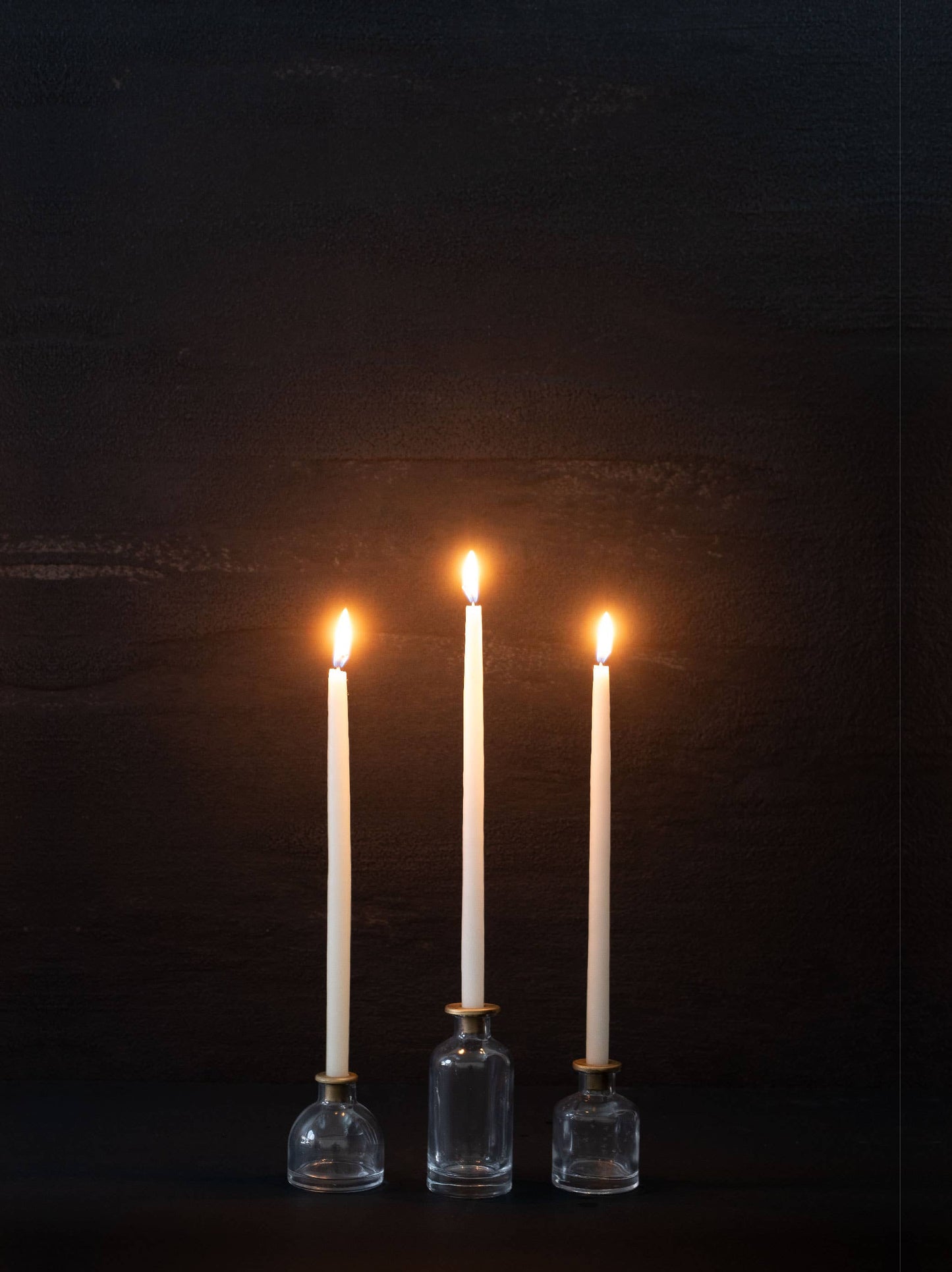 Skinny Taper Glass Candle Holder - Small