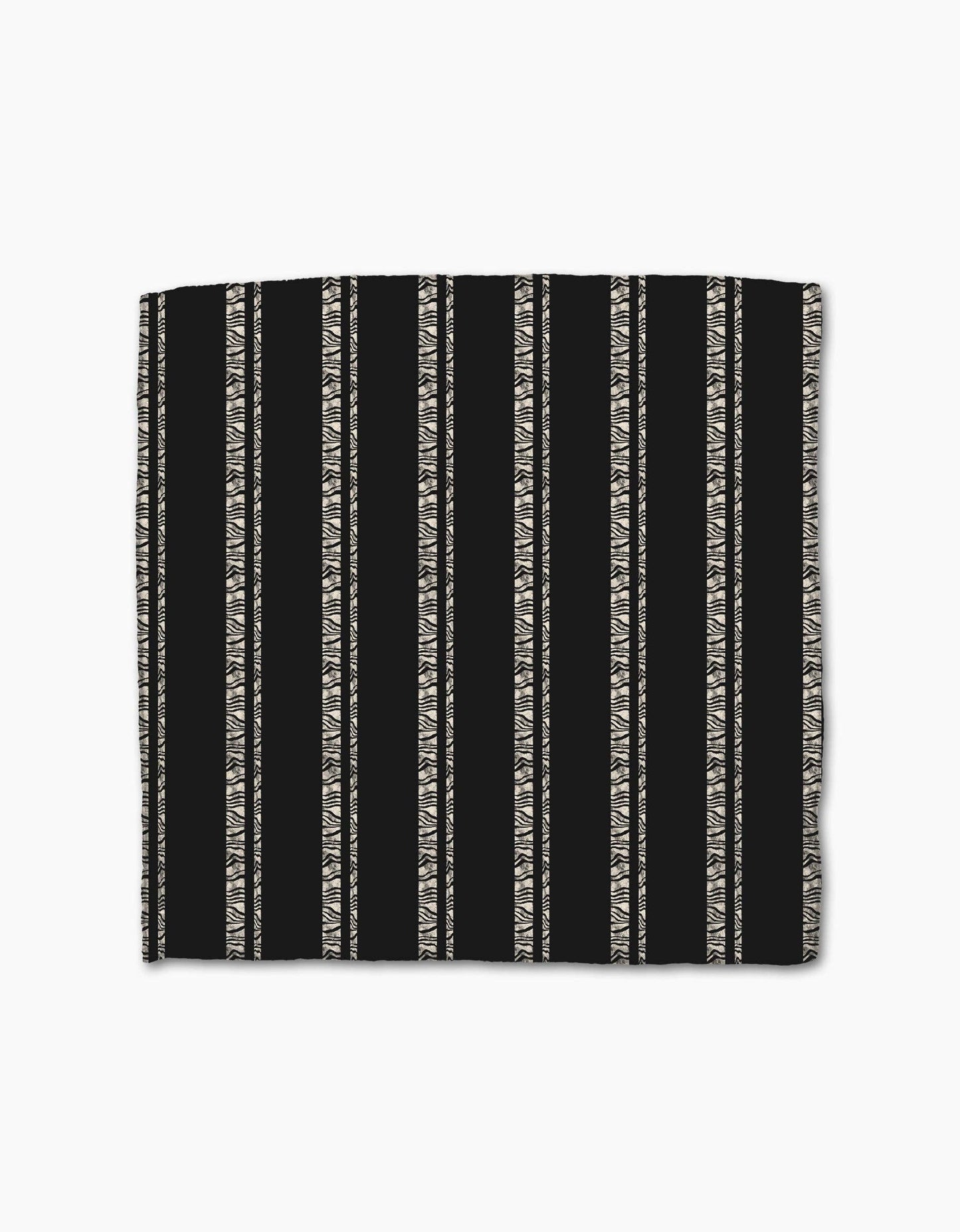 Geometry - Zebra Pin Stripe Black Dishcloth Set