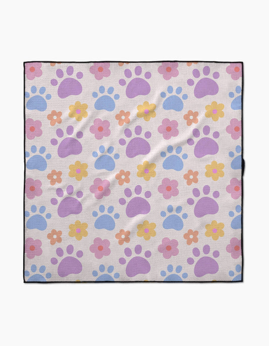 Geometry - Paws and Daisies Dog Towel