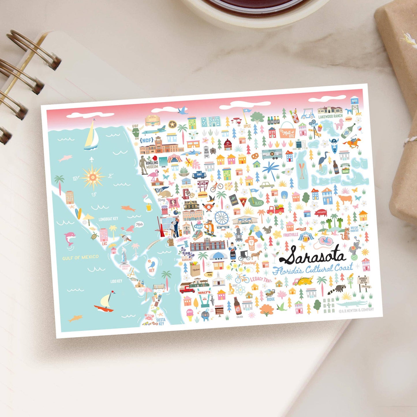 SARASOTA FL City Series Postcard 5x7: Single