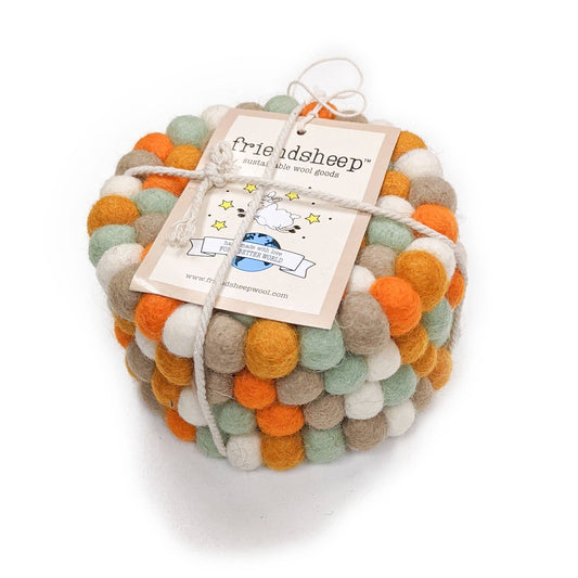 Friendsheep - Pumpkin Patch Eco Coasters and Trivets: Set of 4 - Eco Coasters
