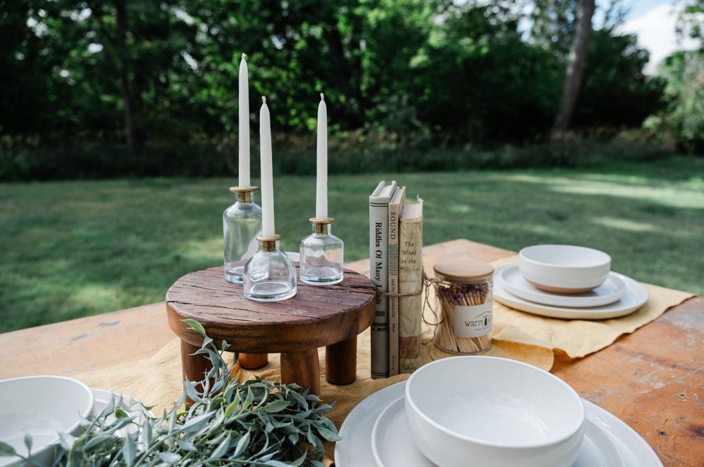 Skinny Taper Glass Candle Holder - Small