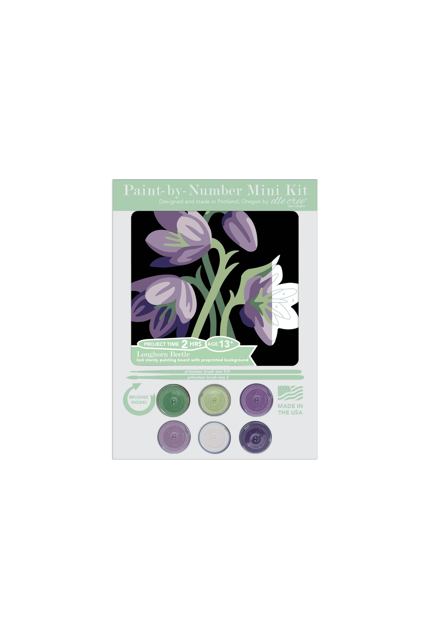 Elle Crée (She Creates) - Fritillaria MINI Paint-by-Number Kit