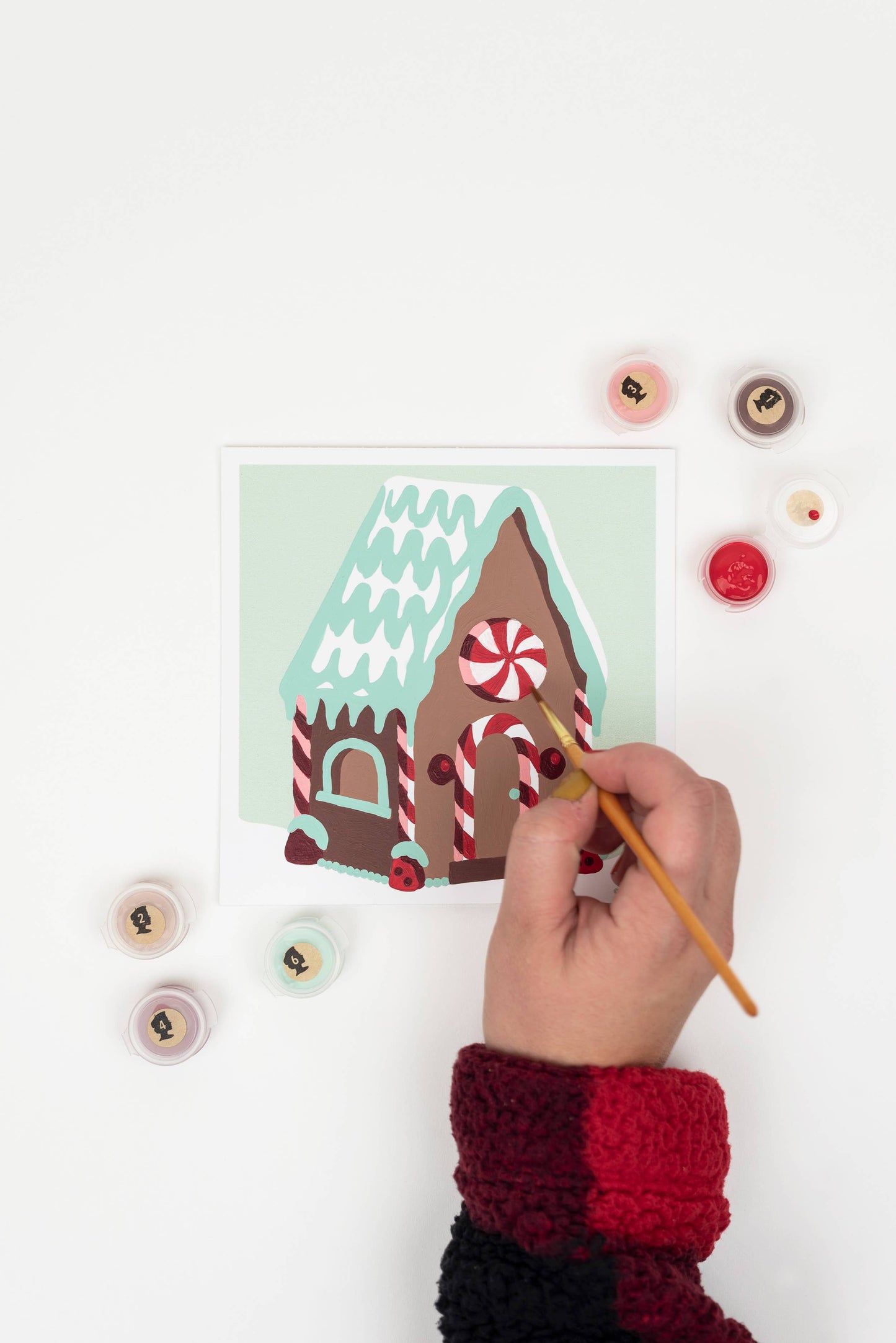 Elle Crée (She Creates) - Gingerbread House MINI Paint-by-Number Kit