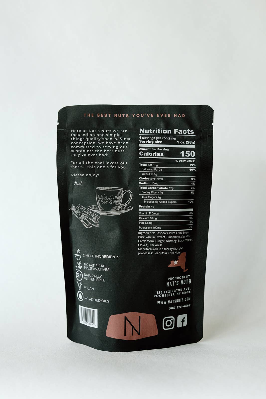 Nat's Nuts - Vanilla Chai Cashews