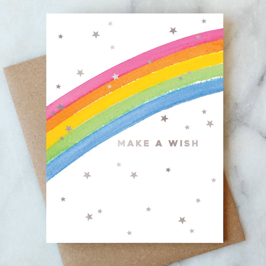 Abigail Jayne Design - Rainbow Birthday Greeting Card | Make a Wish Kids Card