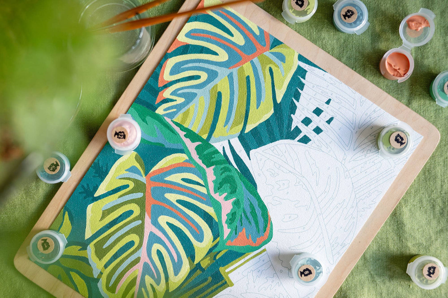 Elle Crée (She Creates) - Vintage Verde Paint-by-Number Kit