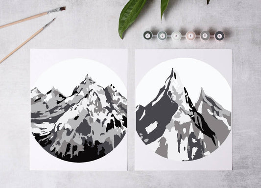 Cate Paper Co. - Mountain Range Paint-By-Numbers kit