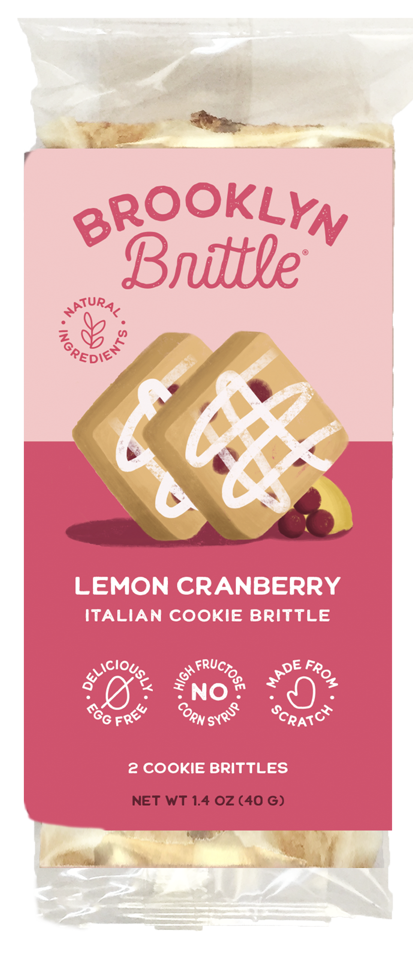 Brooklyn Brittle - Lemon Cranberry Snack Pack