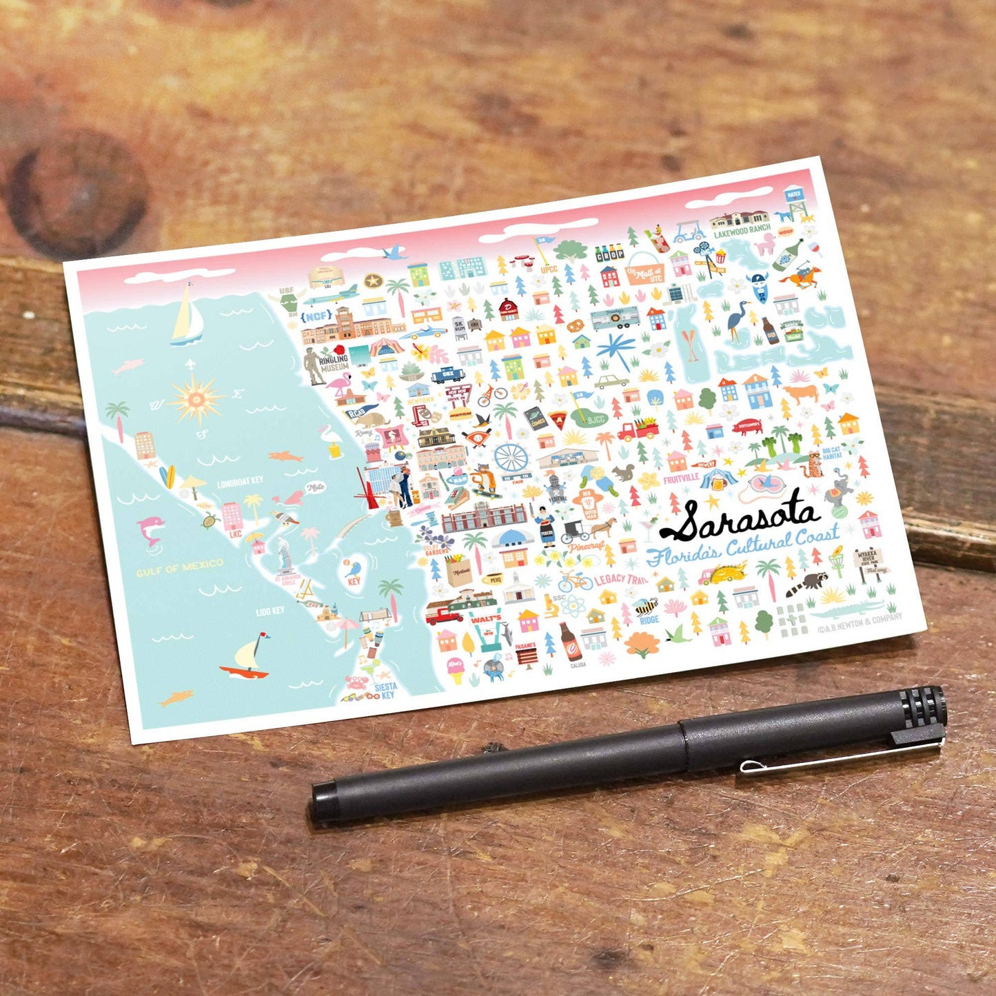 SARASOTA FL City Series Postcard 5x7: Single