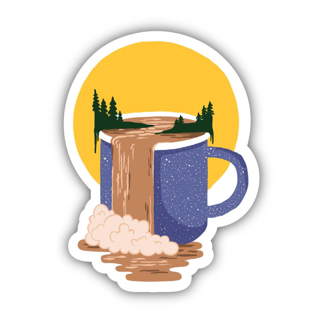 Coffee Waterfall Nature Sticker