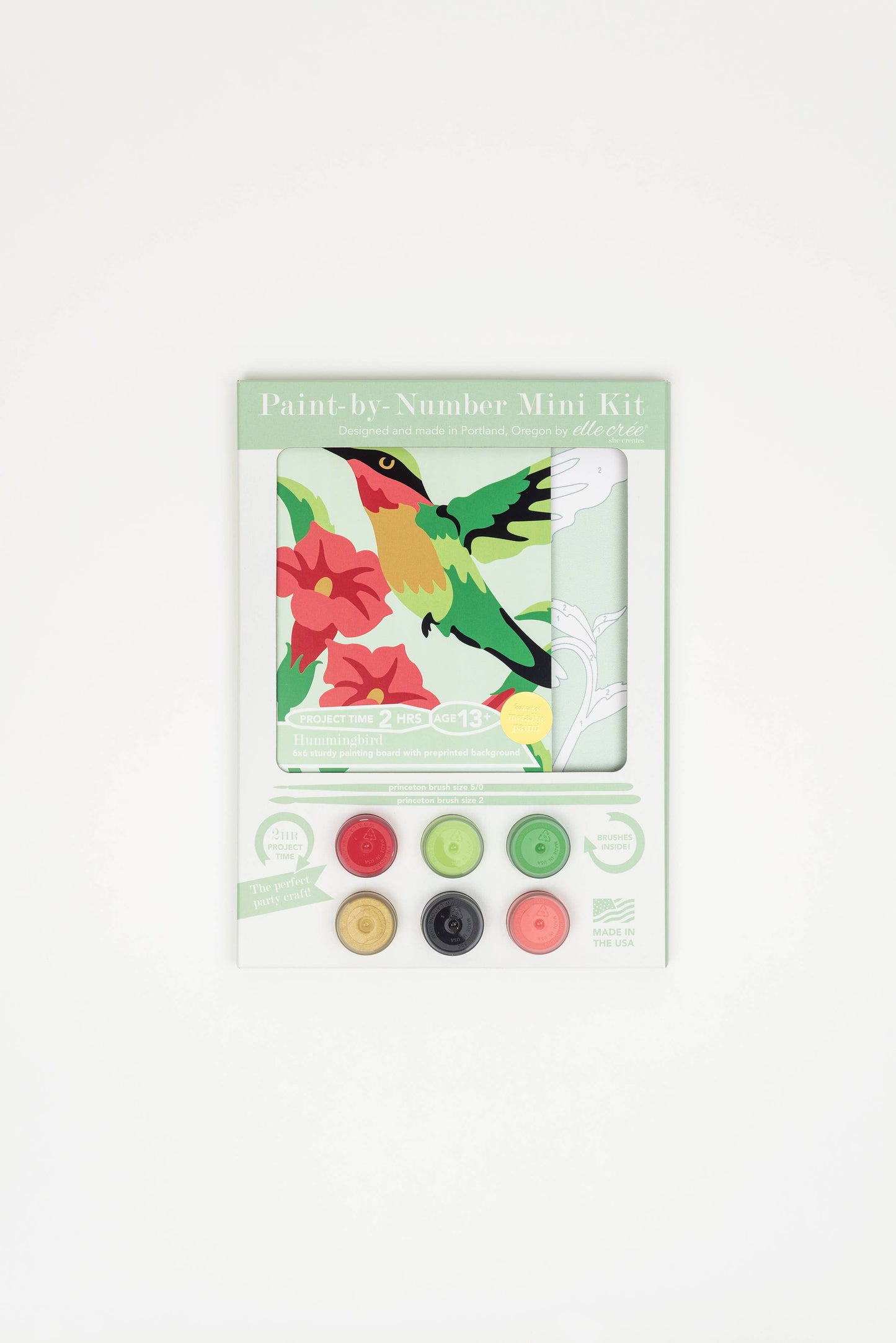 Elle Crée (She Creates) - Hummingbird MINI Paint-by-Number Kit
